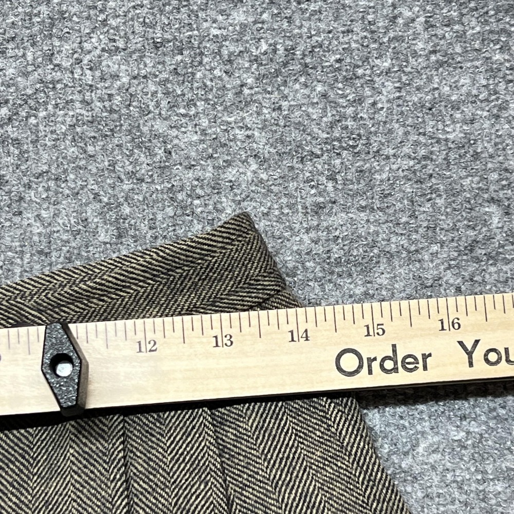 Pendleton Pants Womens 10 Brown Wool Herringbone Tweed Pleated Lined Dress Suit - Picture 7 of 10